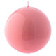 Spherical pink Ceralacca candle diameter 12 cm s1