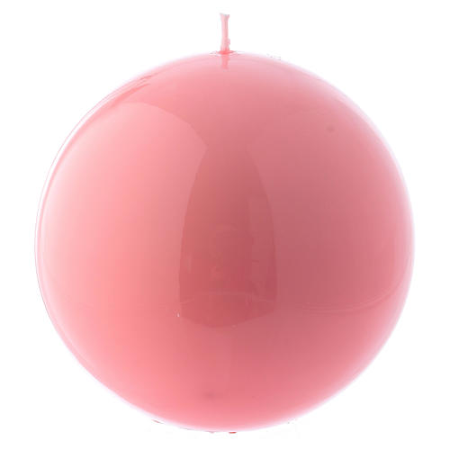 Vela Esfera Lúcida Lacre d. 12 cm rosa 1