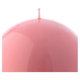 Candela Sfera Lucida Ceralacca d. 12 cm rosa