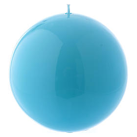 Spherical light blue Ceralacca candle diameter 12 cm