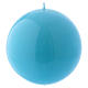 Bougie Sphère Brillante Ceralacca diam. 12 cm bleu clair s1