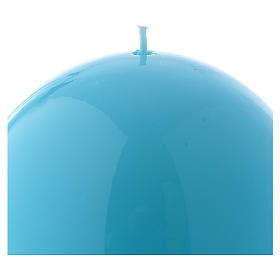 Świeca kula Błyszcząca Ceralacca śr. 12 cm błękitna
