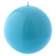 Glossy Sphere Candle Ceralacca, d. 12 cm light blue s1