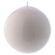 Ceralacca spherical white wax candle, diameter 15 cm s1