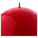 Ceralacca spherical red wax candle, diameter 15 cm s2