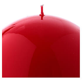 Shiny Ball Candle Ceralacca, d. 15 cm red