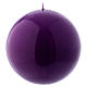 Bougie Sphère Brillante Ceralacca diam. 15 cm violet s1