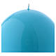 Ceralacca spherical light blue wax candle, diameter 15 cm s2