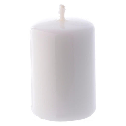 Glossy white Ceralacca candle diameter 4x6 cm 1