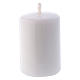 Glossy white Ceralacca candle diameter 4x6 cm s1