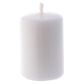 Pillar Candle Glossy white, 4x6 cm