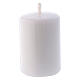 Pillar Candle Glossy white, 4x6 cm s1