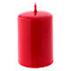 Glossy red Ceralacca candle diameter 4x6 cm s1