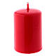 Pillar Candle Glossy red, 4x6 cm s1