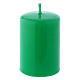 Glossy green Ceralacca candle diameter 4x6 cm s1
