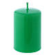 Pillar Candle Glossy green, 4x6 cm s1