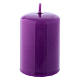 Glossy purple Ceralacca candle diameter 4x6 cm s1