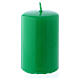 Glossy Green Pillar Candle, 5x8 cm s1