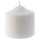 Glossy white Ceralacca candle diameter 8x8 cm s1