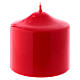 Pillar Candle Shiny Ceralacca, 8x8 cm red s1