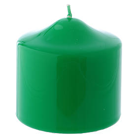 Glossy green Ceralacca candle diameter 8x8 cm