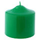 Glossy green Ceralacca candle diameter 8x8 cm s1