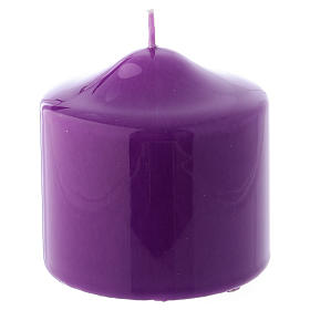 Glossy purple Ceralacca candle diameter 8x8 cm