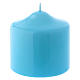 Glossy light blue Ceralacca candle diameter 8x8 cm s1