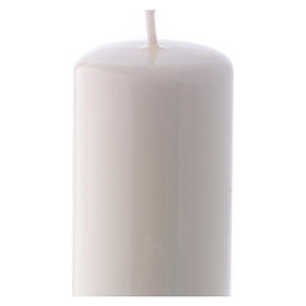 Ceralacca white wax candle 5x13 cm