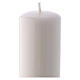 Shiny White Pillar Candle Ceralacca, 5x13 cm s2
