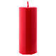 Shiny Red Pillar Candle Ceralacca, 5x13 cm s1