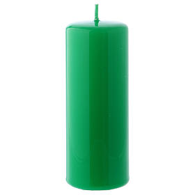 Ceralacca green wax candle 5x13 cm