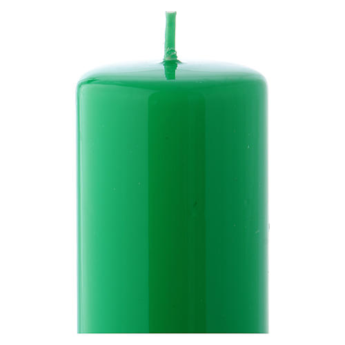 Ceralacca green wax candle 5x13 cm 2