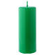 Shiny Green Pillar Candle Ceralacca, 5x13 cm s1