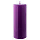 Shiny Purple Pillar Candle Ceralacca, 5x13 cm s1