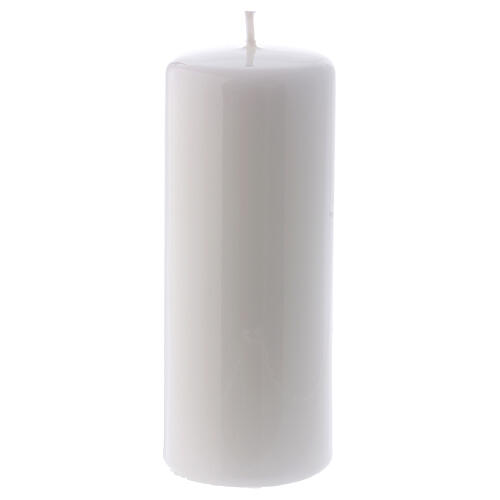 White Pillar Candle Glossy Ceralacca, 6x15 cm 1