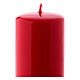 Ceralacca red wax candle 6x15 cm s2