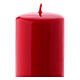 Red Pillar Candle Glossy Ceralacca, 6x15 cm s2