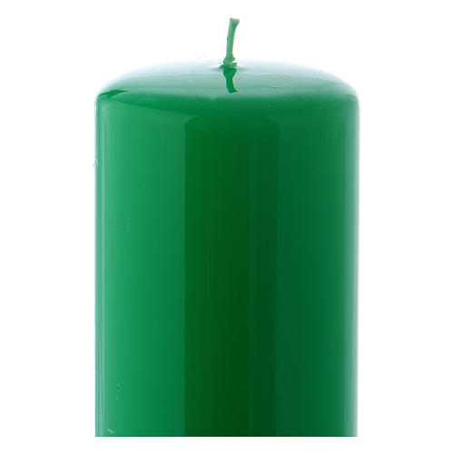 Candelotto verde Lucido Ceralacca 6x15 cm 2