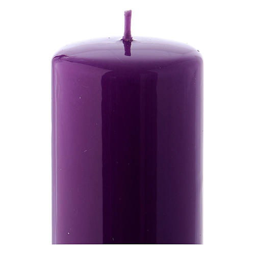 Bougie violet Brillante Ceralacca 6x15 cm 2