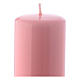 Ceralacca pink wax candle 6x15 cm s2