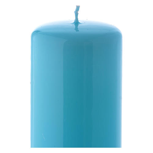 Ceralacca light blue wax candle 6x15 cm 2