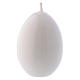 Glossy egg-shaped white Ceralacca candle diameter 45 mm s1