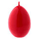 Glossy egg-shaped red Ceralacca candle diameter 45 mm s1