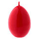 Glossy Egg Candle, d. 45 mm red s1
