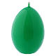 Glossy egg-shaped green Ceralacca candle diameter 45 mm s1