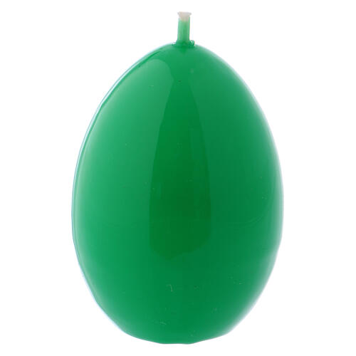Glossy Egg Candle, d. 45 mm green 1