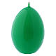 Glossy Egg Candle, d. 45 mm green s1