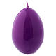 Glossy egg-shaped purple Ceralacca candle diameter 45 mm s1