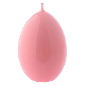 Glossy egg-shaped pink Ceralacca candle diameter 45 mm